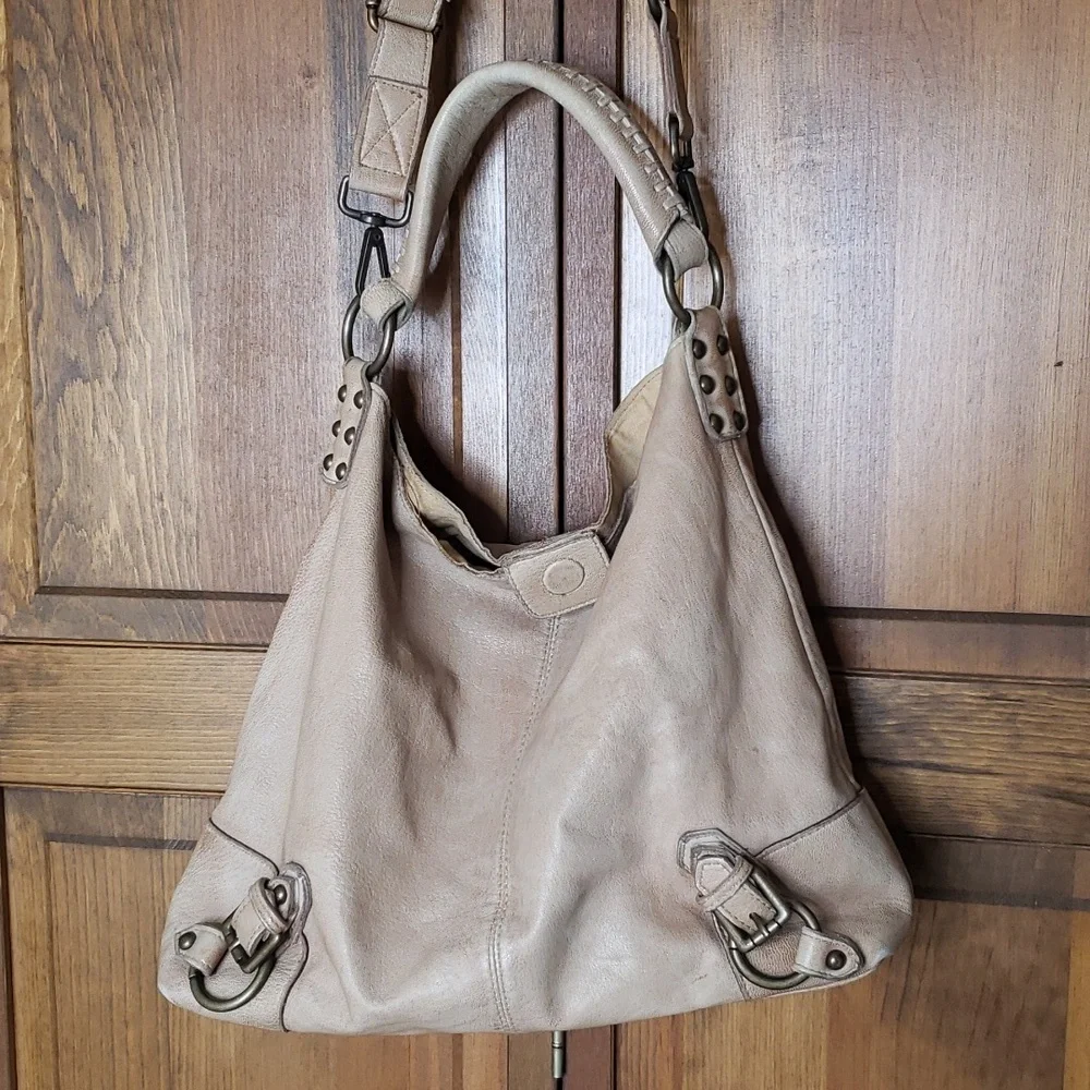 Tano Adjustable Leather Hobo Shoulder Satchel Bucket Bag